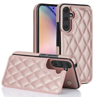 For Samsung A12 A13 A53 A54 A14 Diamond Pattern Leather Wallet Card Holder Case