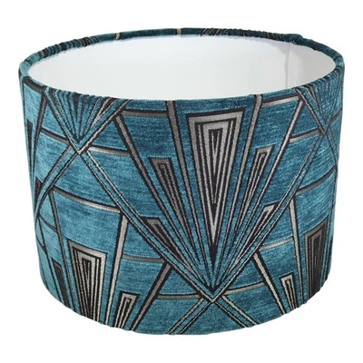 Gatsby Art Deco Handmade Lampshade in Teal - Image 1 of 4
