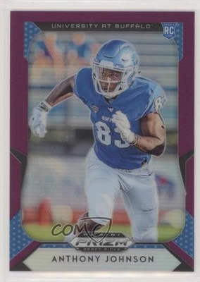 2019 Panini Prizm Draft Draft Picks Purple Prizm Anthony Johnson #117 Rookie RC - Image 1 of 2