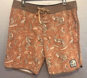 EUC Howler Bros Bruja Boardshorts Herren Größe 34 orange LAZY GATORS ungefüttert - Bild 1 von 4