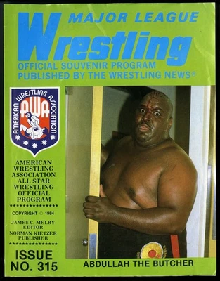 Major League Wrestling Program Magazine 1984 No. 315 Abdullah The Butcher *WP253 - Image 1 of 2