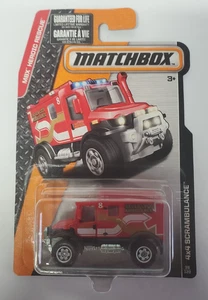 Scrambulancia Matchbox 4x4. Coche. Cuerpo de Bomberos. Ambulancia. Rescate. 2015 - Imagen 1 de 3
