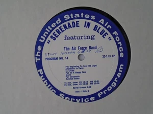 USAF Serenade In Blue The Air Force Band Program 14 vignettes 1967 Radio Show EX - Imagen 1 de 2