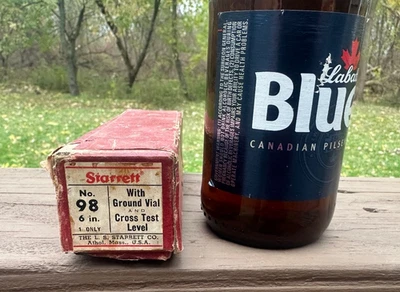 L.S.Starrett 6" Maquinista Nivel No.98 con Vial de Tierra y Nivel de Prueba Cruzado + Caja Sin Reserva Foto 1 de 4