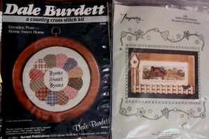 Home Sweet Home cross stitch KIT dresden plate & Sow Good Deeds farm 1265 - Picture 1 of 3