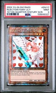PSA 9 Yugioh! Injection Fairy Lily RA03-EN117 Quarter Century Secret Rare Bonanz - Picture 1 of 2