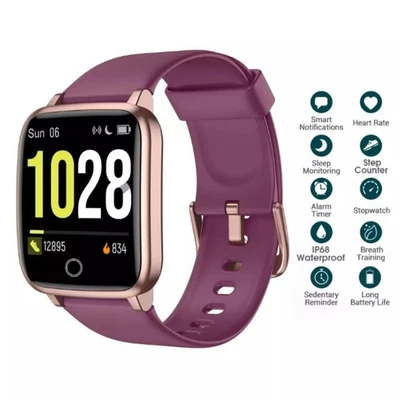 Fitness Activity Tracker Watch as Fitbit Heart Rate Monitor Pedometer for Women - Image 1 of 4