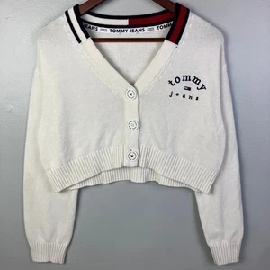 Suéter corto Tommy Hilfiger Jeans Vintage Años 90 Talla Grande Para Mujer - Imagen 1 de 11