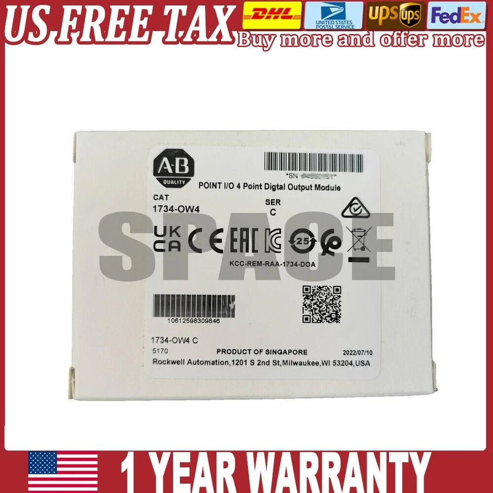 New AB 1734-OW4 Point I/O 4 Point Digital Output Module 1734OW4 In US Free Tax - Image 1 of 1
