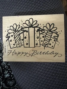 Gummistempel "Happy Birthday".  - Bild 1 von 4