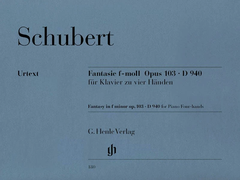 Schubert Fantasy in F Minor Op 103 D 940 for Piano Duets Henle Urtext Music Book - Image 1 of 1