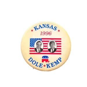 Bob Dole 1996 para presidente Kansas 50 State pin 1,5" botón Jack Kemp pinback - Imagen 1 de 2