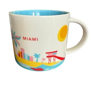 STARBUCKS Miami 2015 You Are Here Collection Ceramic Coffee Mug 14 oz - Picture 1 of 11