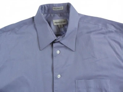 Camisa Púrpura Pronto Uomo Para Hombre Años 80 2 Capas Sarga Abotonada 16.5 (36/37) Foto 1 de 4