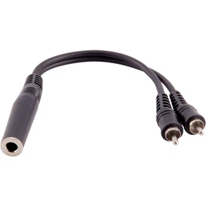 6 Inch 1/4 Inch TS Female to Dual RCA Male Y-Splitter Cable-Interface Cord (S... - Picture 1 of 3