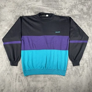 Vintage Spalding Athletic Crewneck Sweatshirt ColorBlock VTG 90s Hornets Large - Picture 1 of 8