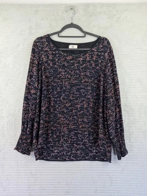 Blusa negra de manga larga con estampado geométrico NOA NOA para mujer talla 40/Reino Unido 12-14 Foto 1 de 4