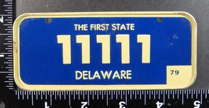 1979 Post Cereal DELAWARE Metal Mini License Plate (m79p0040) - Picture 1 of 2