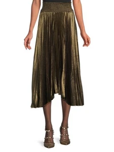 Neu mit Etikett 275 $ Elie Tahari Midirock Metallic Plissee S - Bild 1 von 5