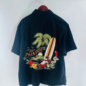 Disney Parks Mickey in Paradise Embroidered Hawaiian Shirt XL - Picture 1 of 8