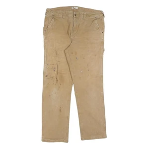 DICKIES Damen Jeans Beige Relaxed Straight Denim Medium W34 L32 Workwear - Bild 1 von 6