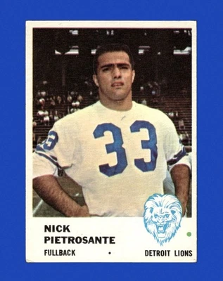 Fleer Set-Break #80 1961 Nick Pietrosante RC EN MUY BUEN ESTADO-VGEX *GMCARDS* Foto 1 de 2