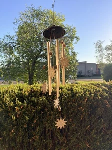 Sun Face Celestial Wind chime, Silver Tone, Outdoor Garden Decor Whimsical Boho - Picture 1 of 7