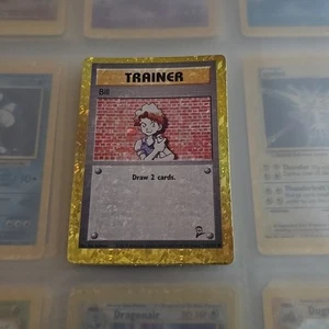 Trainer Bill HOLO Prism Pokemon Base Set 2 Vending Golden Sticker Card Vintage - Picture 1 of 2