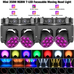 UKING Bee Eye LED 7x50W RGBW Beam Wash Zoom Moving Head Stage Light DJ Disco Ba - Picture 1 of 23