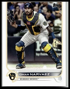 2022 Topps #139 Omar Narvaez Milwaukee Brewers - Foto 1 di 2