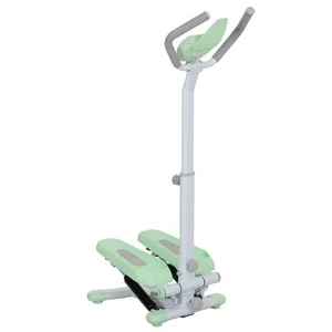 SPORTNOW Fitness Stepper con Manubrio Regolabile in Acciaio e ABS Verde - Foto 1 di 10