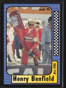 1991 Maxx #218 Henry Benfield Junior Johnson & Associates Rookie - Picture 1 of 2