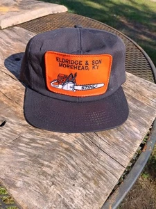 Vintage Stihl Chainsaw Trucker Hat Eldridge & Son Morehead KY NOS USA - Picture 1 of 4