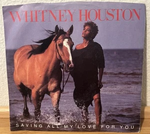 Whitney Houston Saving All My Love for You / All at Once AS1-9381 45RPM - Picture 1 of 6