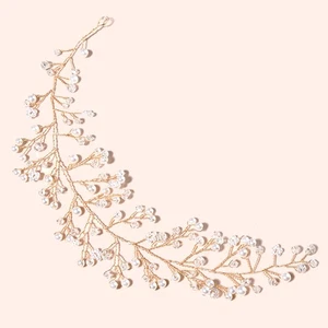 Diadema Perla Accesorios para Cabello de Novia para Mujer Novia Joyería Para Mujer Plata - Imagen 1 de 11