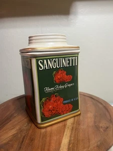 Oneida Vintage Etikett Sanguinetti Flamme Tokay Trauben Keramik Küche Kanister Glas - Bild 1 von 7