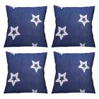 Cushion Covers Of 4Pcs Set- Blue Star Decorative Throw Pillow Case Cover(16X16")