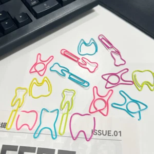 50 Stck. Kawaii Zahnform Metall Büroklammern Mappe Lesezeichen Notizklammern Schreibpapier - Bild 1 von 32