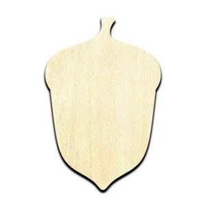 Acorn Nut Laser Cut Out Unfinished Wood Shape Craft - Picture 1 of 6