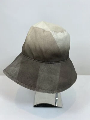 Burberry Cotton Ombre Check Bucket Hat in Brown/Beige Size M  - Image 1 of 4