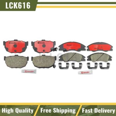 Juego de pastillas de freno Brembo de cerámica delanteras traseras 2X para Kia Spectra 2004-2009 Foto 1 de 3