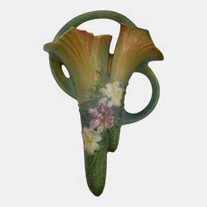 Roseville Cosmos verde 1939 tasca da parete ceramica artistica vintage 1286-8 - Foto 1 di 6