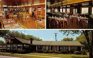 Log Cabin Restaurant & Cocktail Lounge  Sandusky Bay Sandusky, OH  Vtg Postcard - Picture 1 of 2