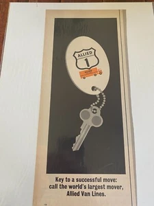 Vintage 1965 Allied Moving Lines Key To A Successful Move ad - Picture 1 of 1