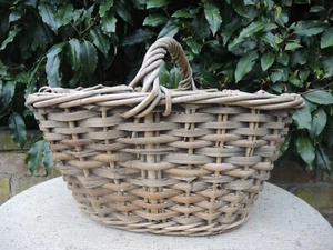 Cesta de jardín de mimbre vintage (1181) - Imagen 1 de 5