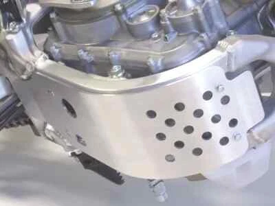 Works MX Aluminum Silver Chassis Belly Skid Plate for Yamaha YZ125 96-04 - Image 1 of 3