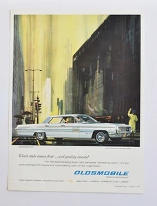 Large Car Ad - 1962 Oldsmobile Holiday 98 Sports (advertisement print poster) - Picture 1 of 1