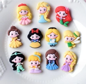 20Pcs Mixed Resin Cartoon Girls Princesses Flatback Buttons for Crafts DIY Decor - Picture 1 of 14