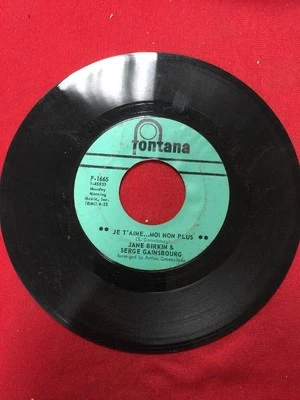 PROMO 7" Single 45 - JANE BIRKIN AND SERGE GAINSBOURG - JE T'AIME -1969 - BRAZIL - Image 1 of 2