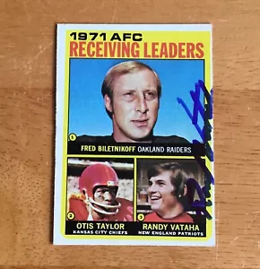 Randy Vataha New England Patriots signed Autogramm 1972 Topps #5 Football Karte - Bild 1 von 2